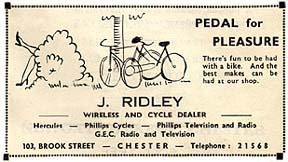 bike shop advert 1955
