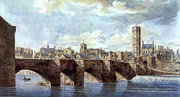 old painting of dee bridge
