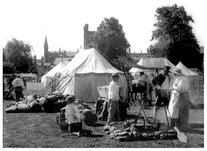 civil war recreation on deanery field
