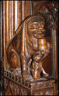 carving of drinker