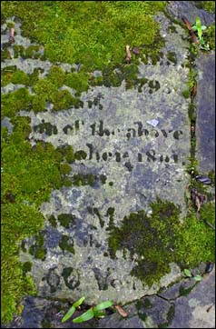old tombstone at St. John's