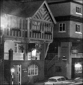 grotto hotel at night