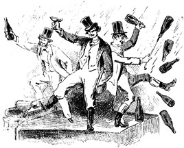 flying bottle drunks