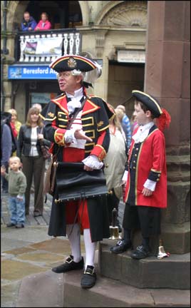 town crier and son
