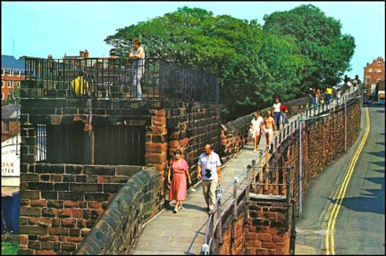 north wall on old postcard