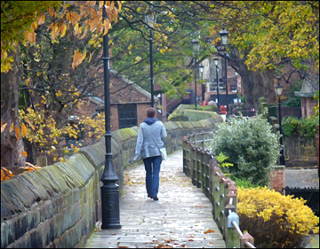 girl walking the walls
