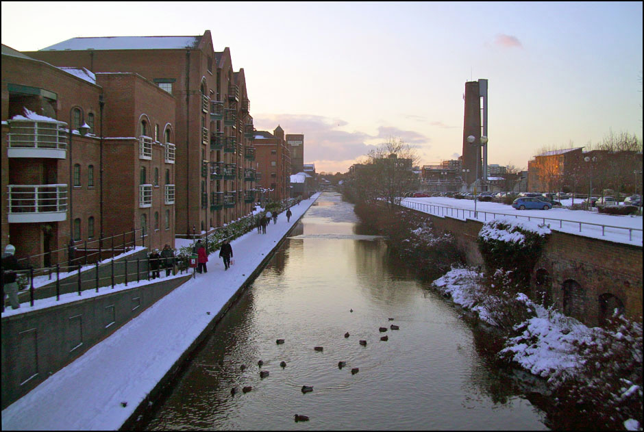evening view along canal