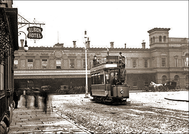tram outside station 2
